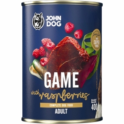 JOHN DOG Berry Line Dziczyzna z malinami 400g